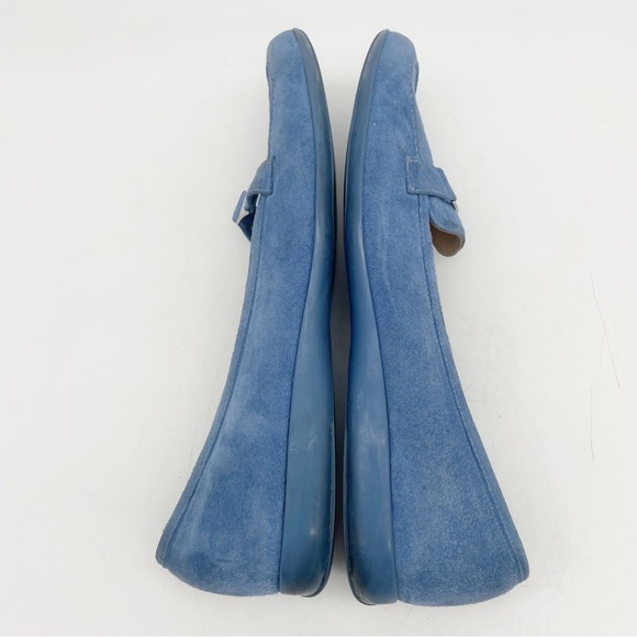 Salvatore Ferragamo Blue Suede Loafers, Size 6 - Picture 7 of 9
